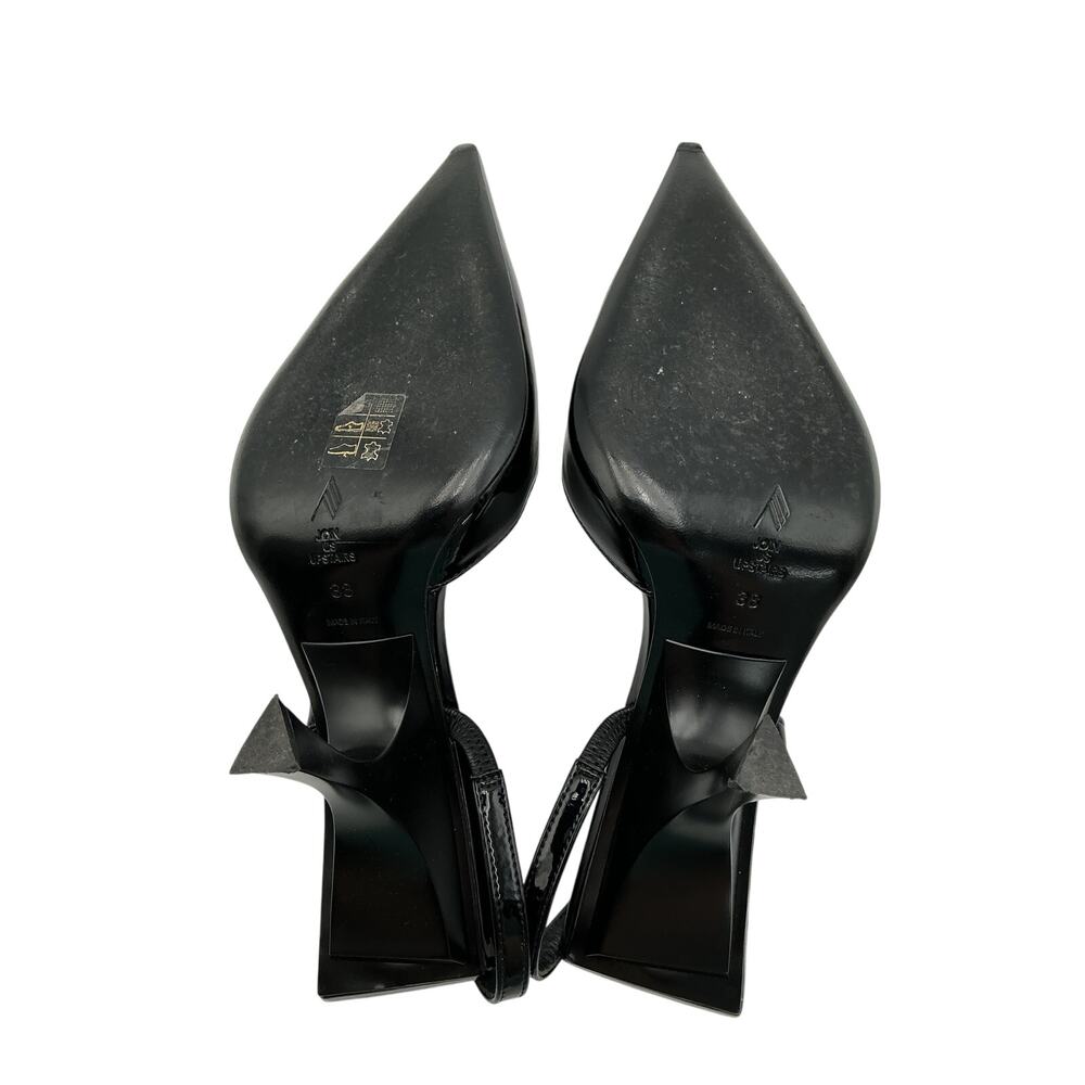 The Attico 'Ester' Black Patent-Leather Mules Size 8 - Picture 6 of 6
